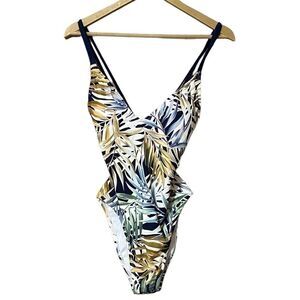 Hurley Swimsuit Women’s Large Cayman Palms One Piece Swimwear Beachwear NWT